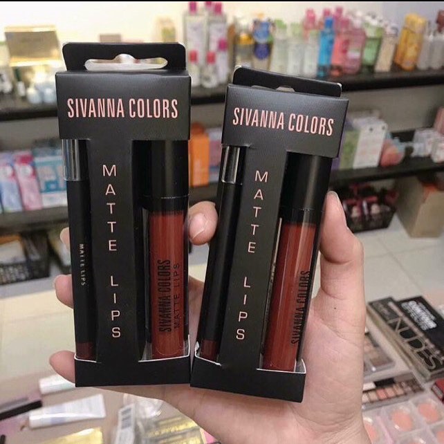 Son kem lì Sivanna Color Matte Lips kèm chì kẻ viền môi