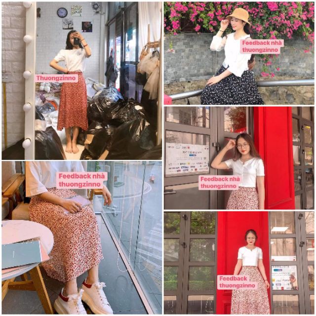 [Ảnh thật /Video] Chân váy hoa nhí vintage nhiều màu hàng Quảng Châu - Chân váy dài vintage 2 lớp- Dorita Boutique | BigBuy360 - bigbuy360.vn