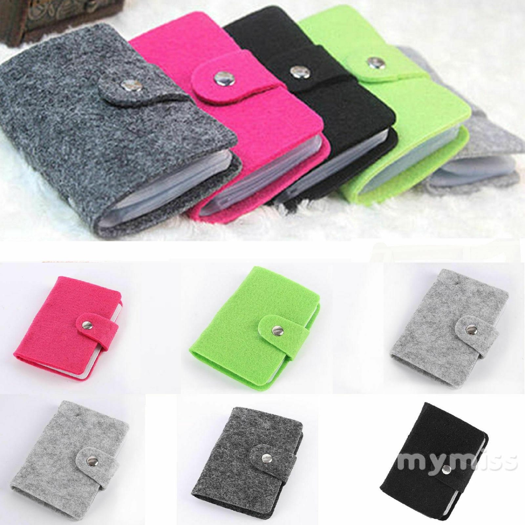 ♛♚♛Card Holder Wallet Felted WOOL Credit ID Cards Pouch Pocket Case Unisex Function