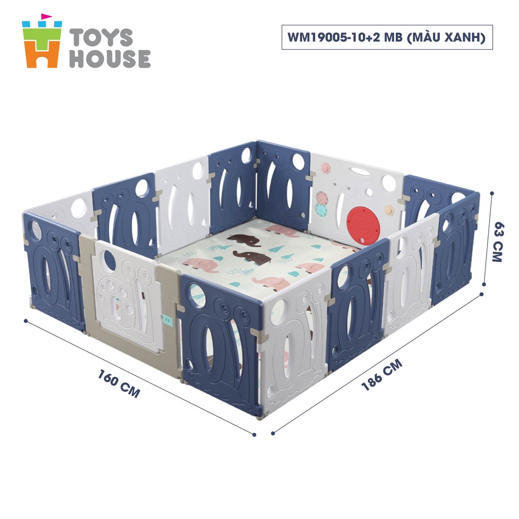 Quây bóng cho bé hình vương miện -  đồ chơi vận động trong nhà cho bé Toys house (tặng kèm thảm)