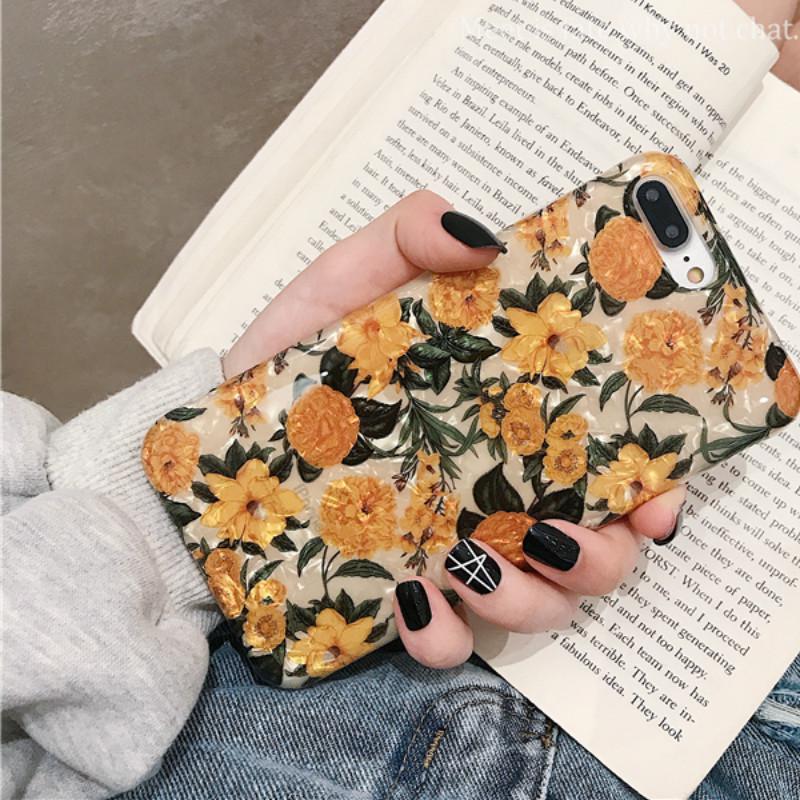 Ốp Điện Thoại Mềm Họa Tiết Hoa Phong Cách Retro Cho Iphone 7 / 8plus / Xsmax / Xr / 6splus | BigBuy360 - bigbuy360.vn