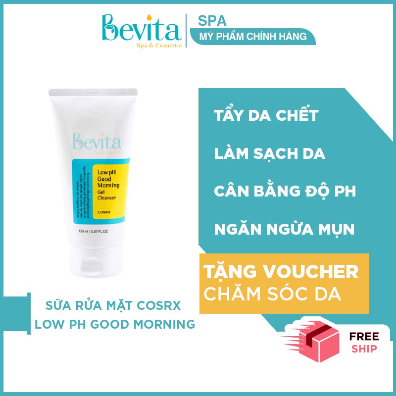 Sữa rửa mặt Cosrx Low pH Good Morning Gel Cleanser 150ml, sữa rửa mặt dịu nhẹ - Bevita