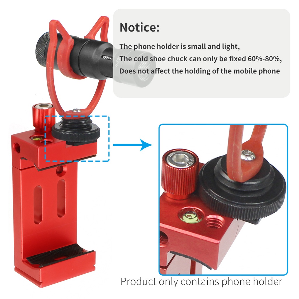Kẹp Giữ Điện Thoại Gắn Đèn Pin Go-Pro / Tripod Tiện Dụng