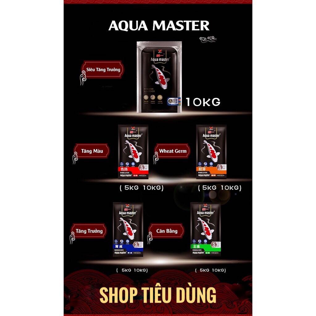 <1KG> Aqua master - Thức Ăn Dành Cho Cá Koi [TÚI ZIP 1KG] - Sản Phẩm Chất Lượng Cao - Giúp Cá Tăng Body, Tăng Màu