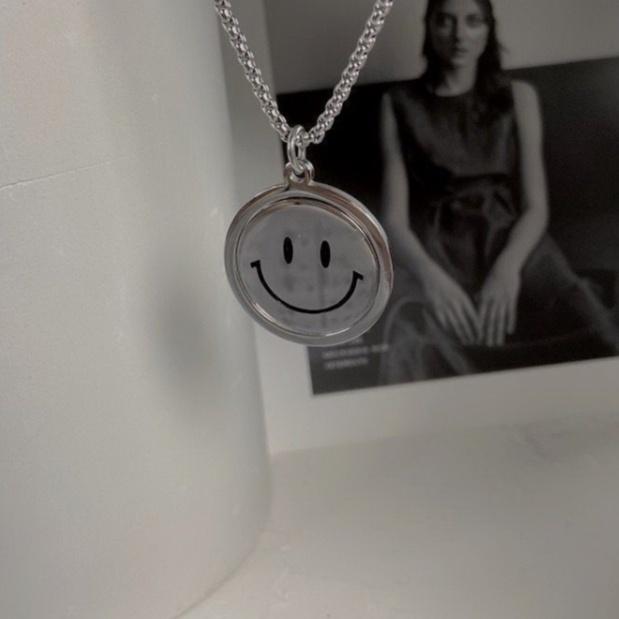 Dây Chuyền Thời Trang Unisex ICON Hai Mặt Buồn Vui Basic Loki Accessories Màu Bạc Vòng Cổ Chất Liệu Inox Không Gỉ- ICON