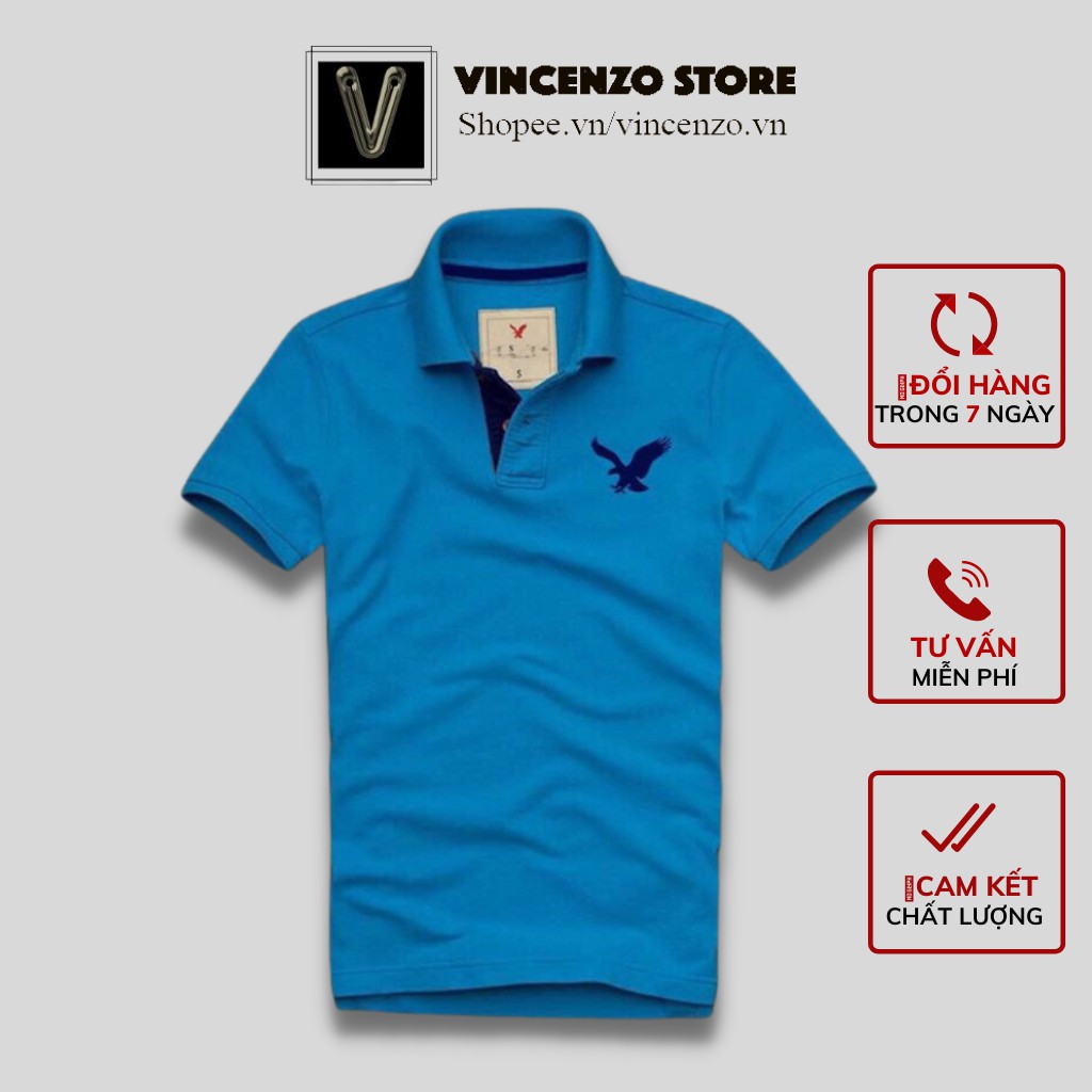 Áo thun nam tay ngắn đẹp có cổ polo hình đại bàng cao cấp mới | Áo polo Vincenzo Store | BigBuy360 - bigbuy360.vn