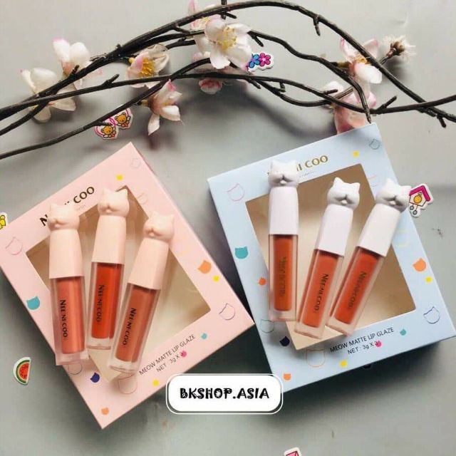 Son lì Nee Ni Coo Meow Matte Lip Glaze Thái Lan