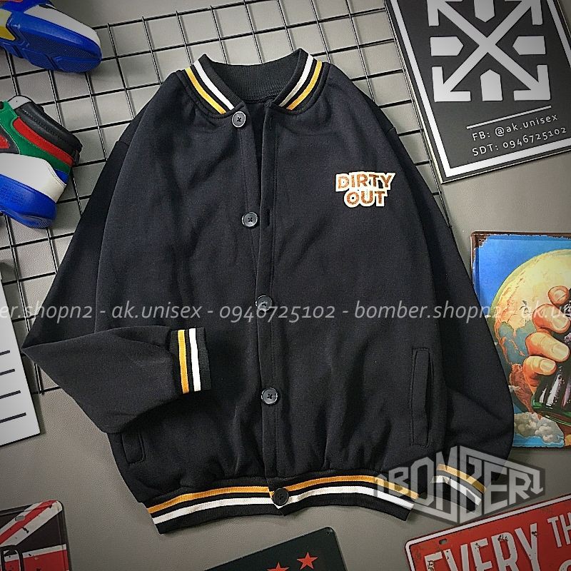 [Có ảnh thật] Áo khoác bomber chất nỉ Cartoon Style thiết kế Unisex | BigBuy360 - bigbuy360.vn