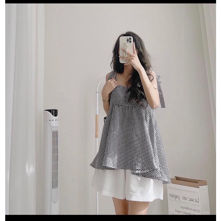 Áo babydoll baby 3 màu vintager xinh AD09