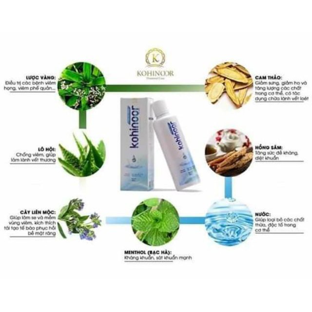 [ CHÍNH HÃNG ] Nước súc miệng thảo dược KOHINOOR