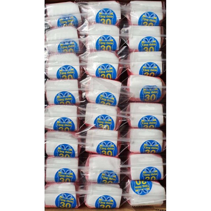 Bông trang điểm Pop-puff 2CD  90 miếng tặng 30 miếng