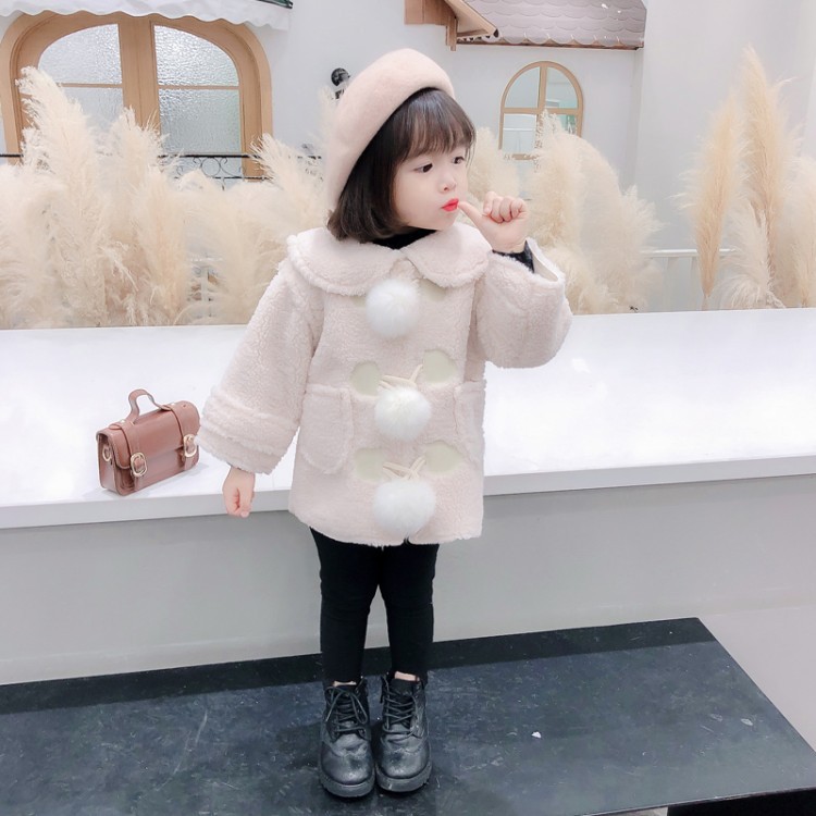 Áo khoác bé gái size 12-22kg cài cúc bông AK06