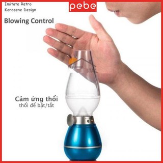 Đèn dầu thần kỳ thổi là sáng vỗ nhẹ là tắt bóng led cảm ứng
