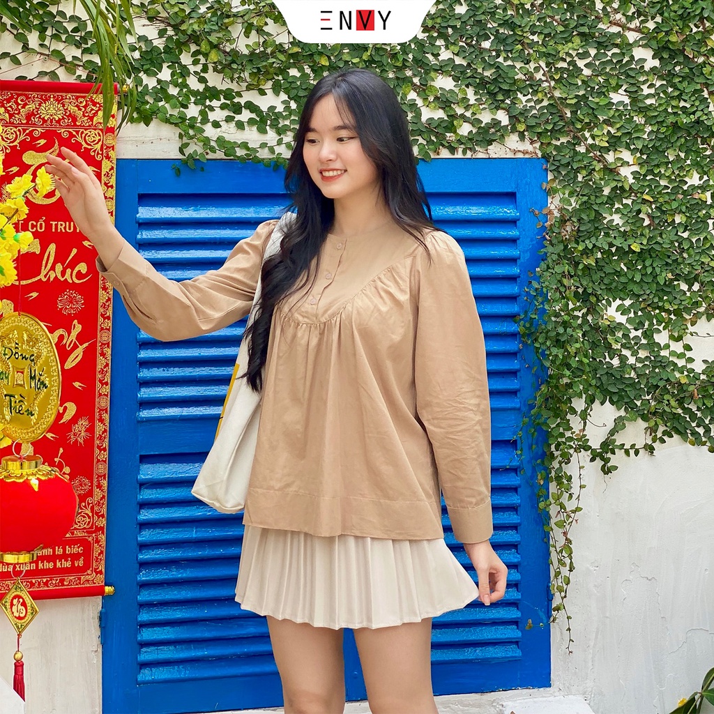 Áo kiểu nữ Babydoll ENVY A194 màu da