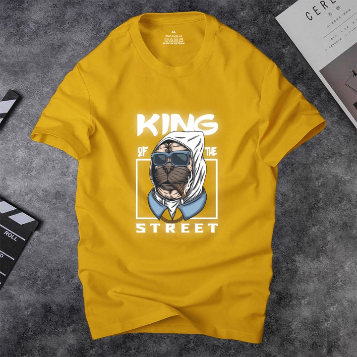 Áo thun nam cổ tròn Depstyle PT135 in hình KING OF THE STREET | BigBuy360 - bigbuy360.vn