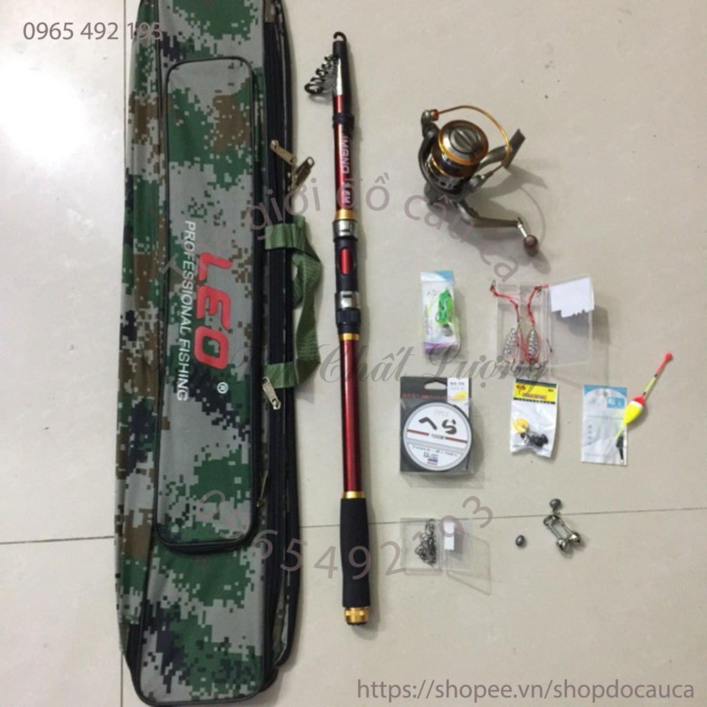 Combo cần câu cá 3 m máy yumoshi 6000 ( rẻ vô địch )