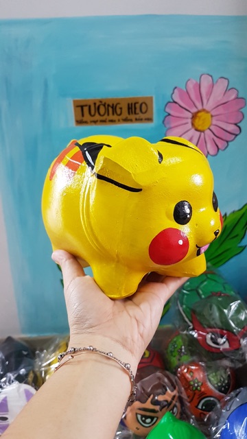 Heo đất handmade - pikachu