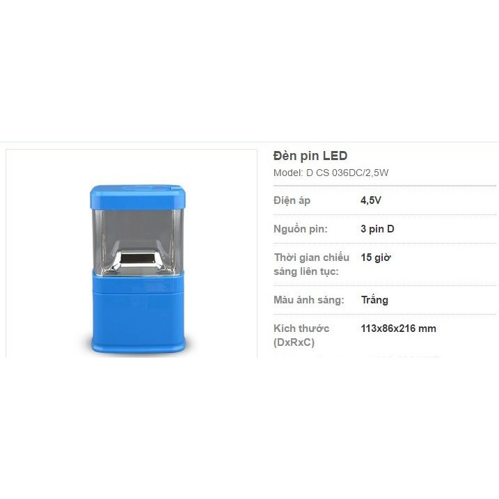 Combo 3 Đèn Rạng Đông Led 2,5W (dùng pin)