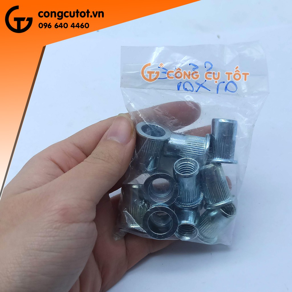 Ốc tán rút màu trắng M10