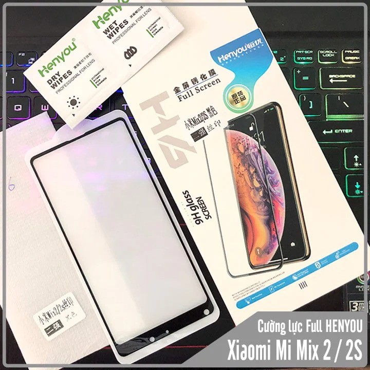 Kính cường lực Xiaomi Mi Mix 2 / 2S Full viền Đen HENYOU