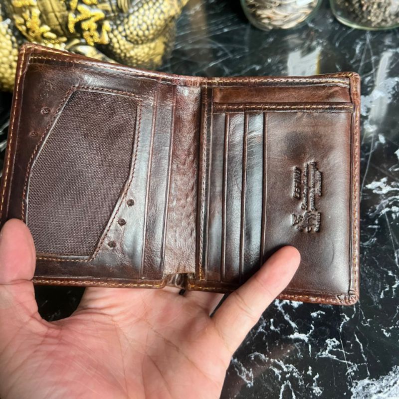 Ví nam cao cấp da bò thật dáng đứng cầm tay đẹp thời trang bóp nam cefiro đựng tiền đựng thẻ full hộp