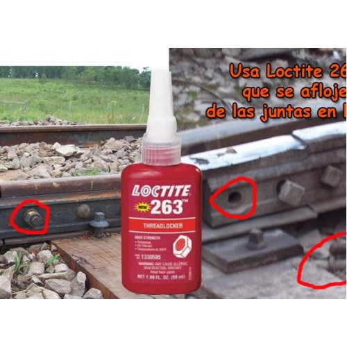 KEO DÁN KHÓA REN MÀU ĐỎ LOCTITE 263 HIGH STRENGTH THREADLOCKER 50ML lehienshop