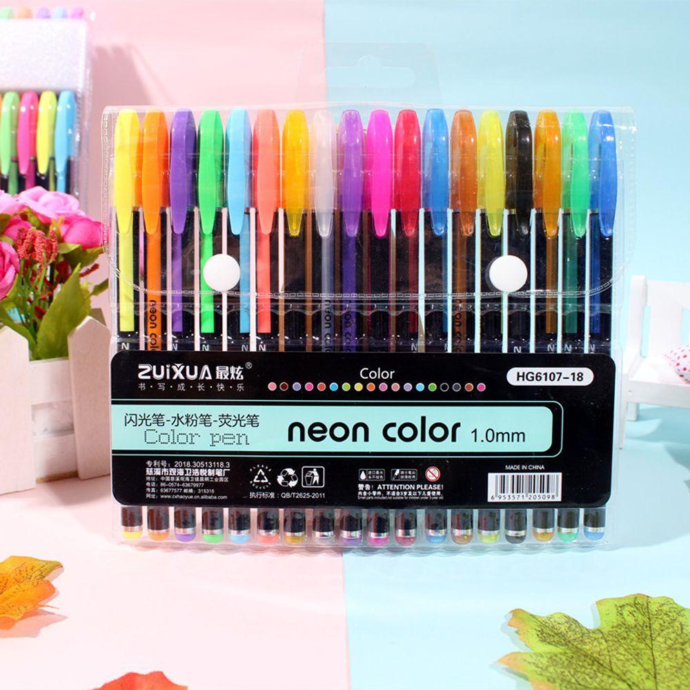 AUGUSTINE Set 12 Bút Mực Gel Nhiều Màu Sắc Dùng Trong Trường Học / Văn Phòng