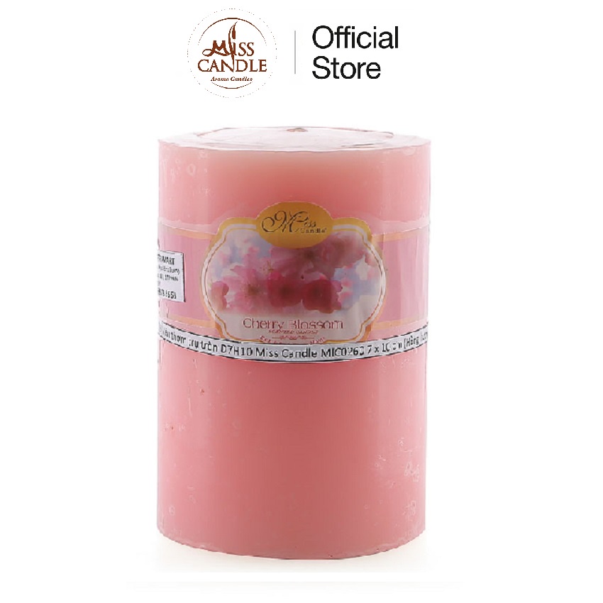 Nến thơm trụ tròn D7H10 Miss Candle MIC0260 (Chọn màu)