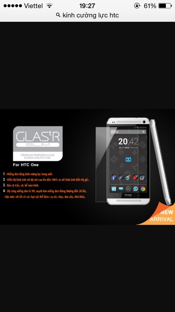 Combo: 2 kính cường lực HTC các mã máy