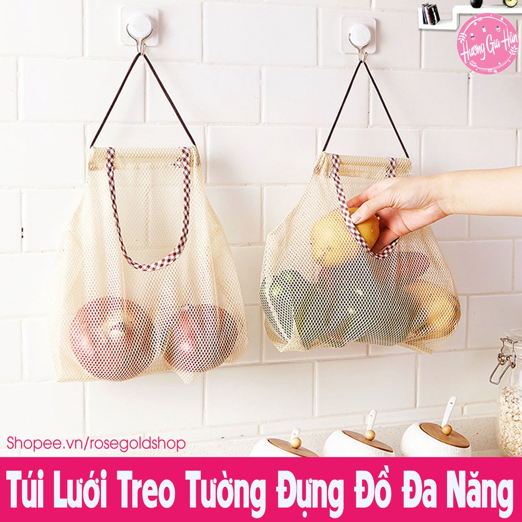 Túi Lưới Treo Tường Đựng Đồ Đa Năng, Bảo Quản Hành, Tỏi, Rau Củ ...