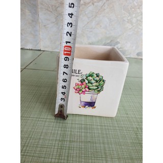 Chậu gốm sứ bát tràng 10x10cm
