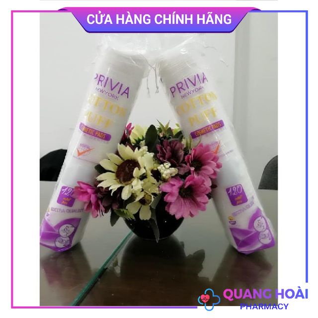 Bông tẩy trang Priva Hàn Quốc ( bịch 120 miếng )