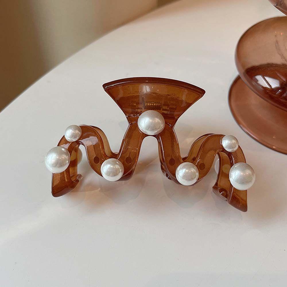 Kẹp Tóc Hình Cá Mập Bằng Acrylic Màu Sắc Đơn Giản Phong Cách Vintage