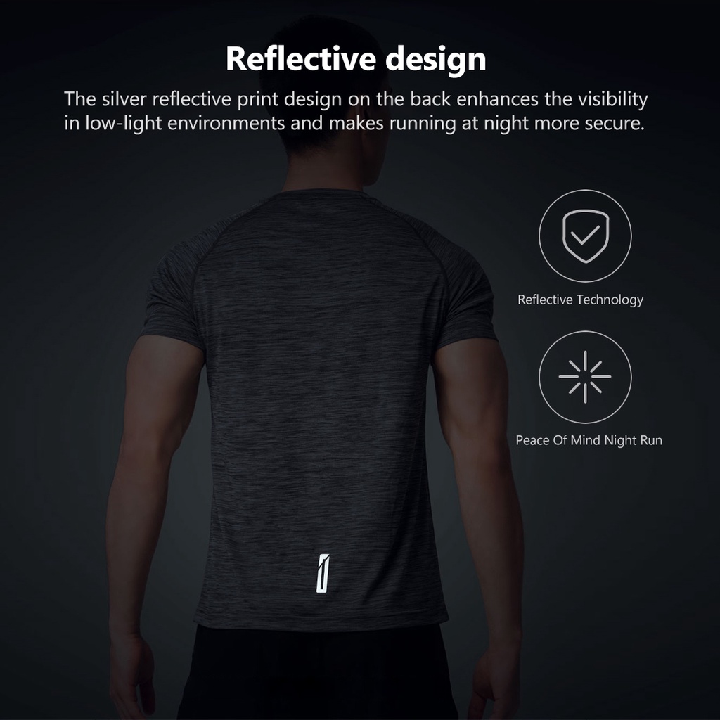 Xiaomi Youpin Áo thun thể thao ngắn   Zhizhe nhanh khô chống vi khuẩn phản quang ban đêm
