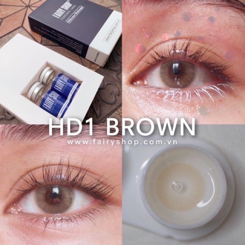 Kính Áp tròng HD1 brown 14.0 - Kính Áp Tròng FAIRY SHOP CONTACT LENS độ 0 đến 7