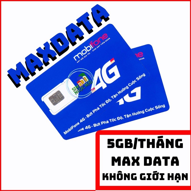 Sim 3g/4g mobifone không giới hạn băng thông 1tỷ G 1 tháng phí duy trì hàng tháng 50k  sim có thẻ nghe gọi được