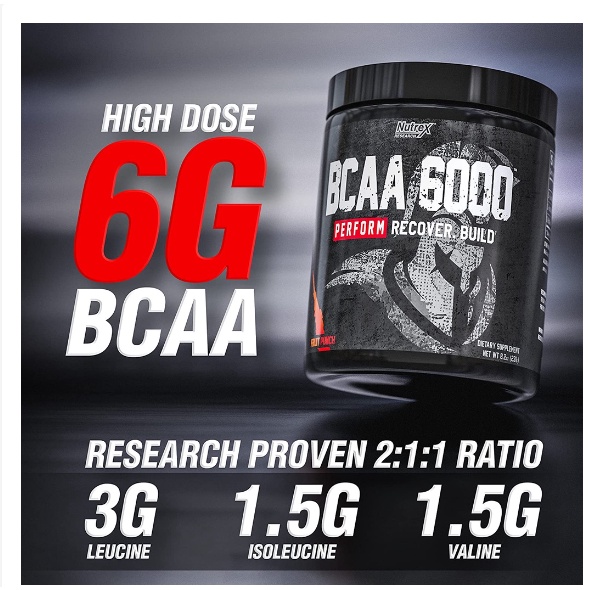 [Chính hãng] Phục Hồi Cơ, Chống Mất Cơ, Chống Nhức Mỏi Cơ, Phát Triển Cơ Bắp Nutrex BCAA 6000 (30 Lần Dùng)