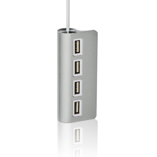 Bộ Chia 4 Cổng Usb 2.0 Có Đèn Led Kèm Dây Cáp Cho Macbook Laptop
