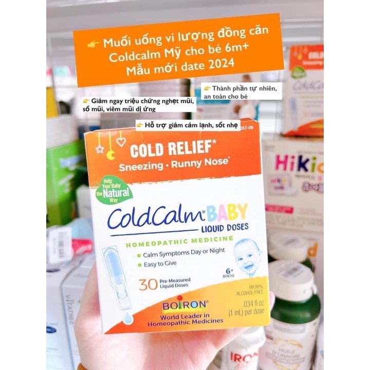 MUỐI UỐNG BOIRON Coldcalm Mỹ