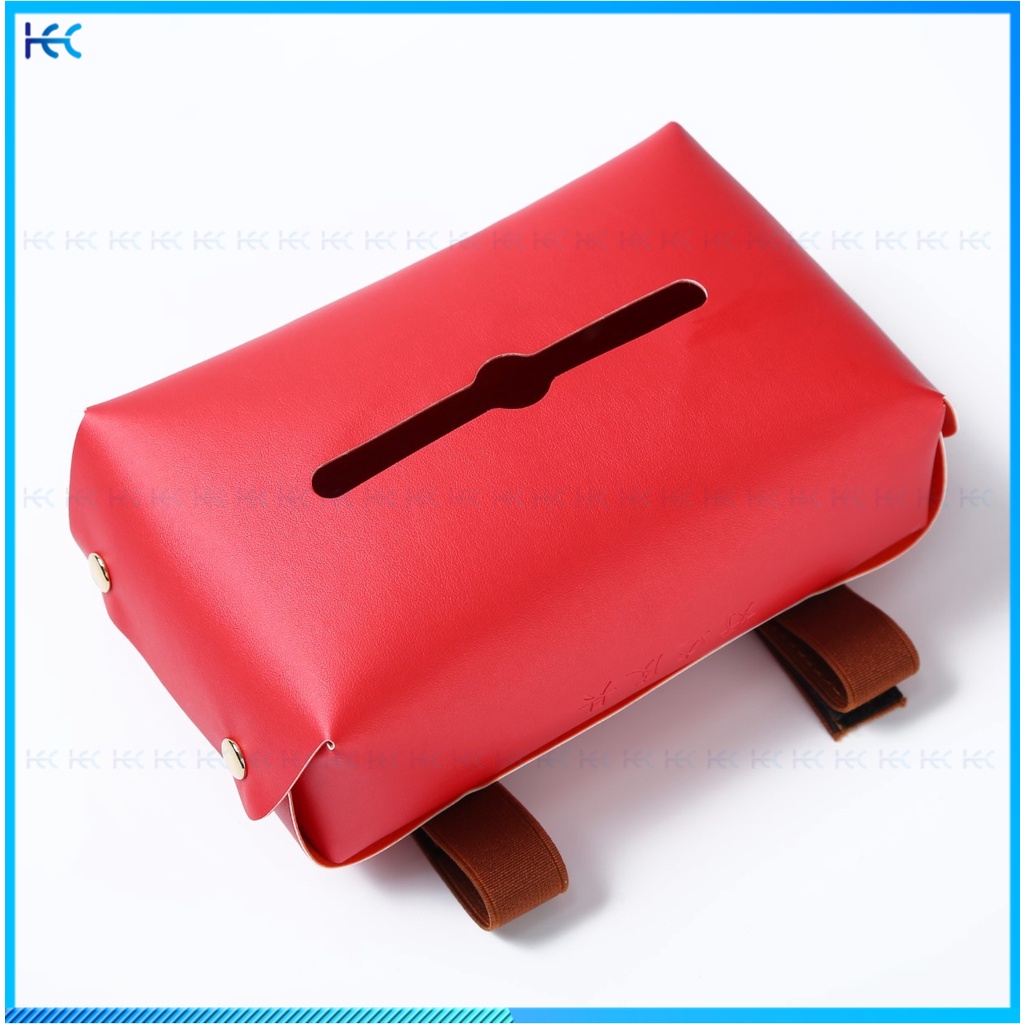 1 Hộp Đựng Khăn Giấy Bằng Da PU Cho Xe Hơi