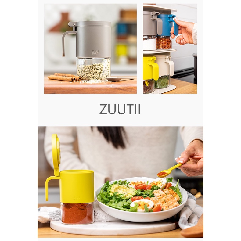 HŨ ĐỰNG GIA VỊ THỦY TINH CHỐNG ẨM CAO CẤP ZUUTII 300ML