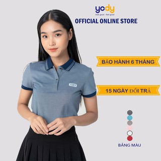 Áo polo nữ mắt chim YODY áo phông thun cotton cao cấp APN3340