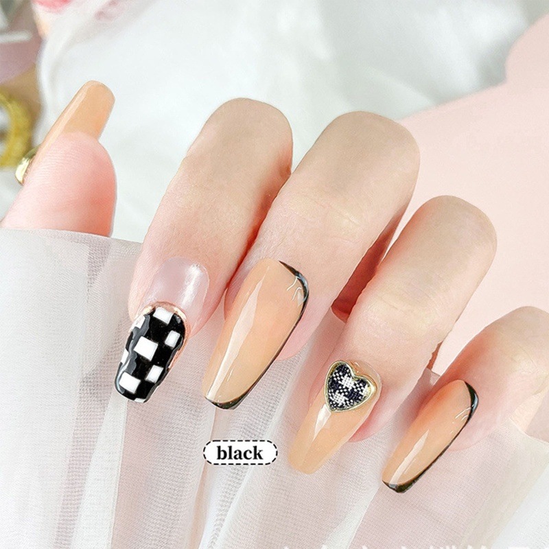 Hộp Phụ Kiện Trang Trí Móng Tay Nghệ Thuật 3d Hình Trái Tim Giáng Sinh