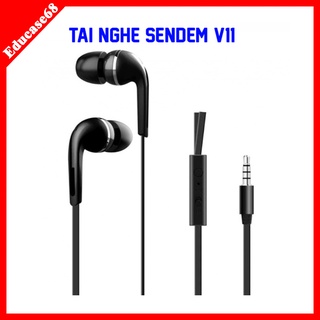 Tai nghe nhét tai Sendem V11 có Mic jack 3.5 cho tất cả các dòng điện thoại - Educase68