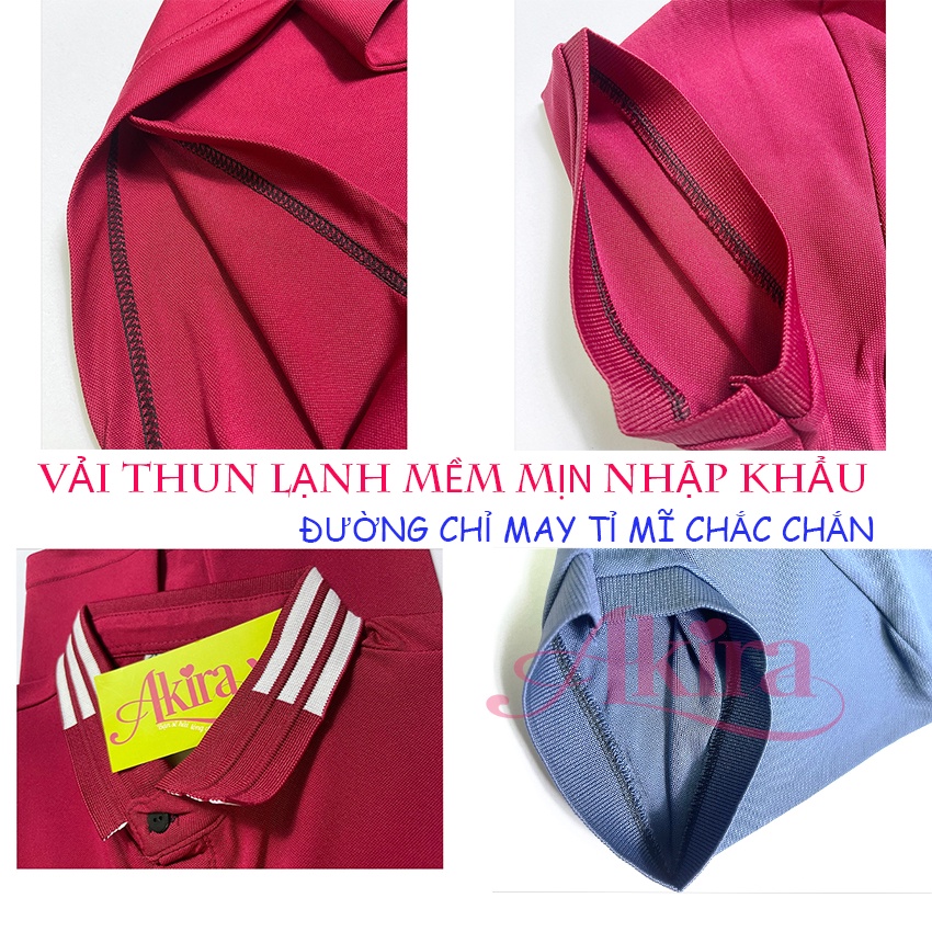 Áo thun PoLo nam trung niên form rộng Akira vải coton lạnh mềm co giãn tốt phong cách trẻ trung Akira mã PL70