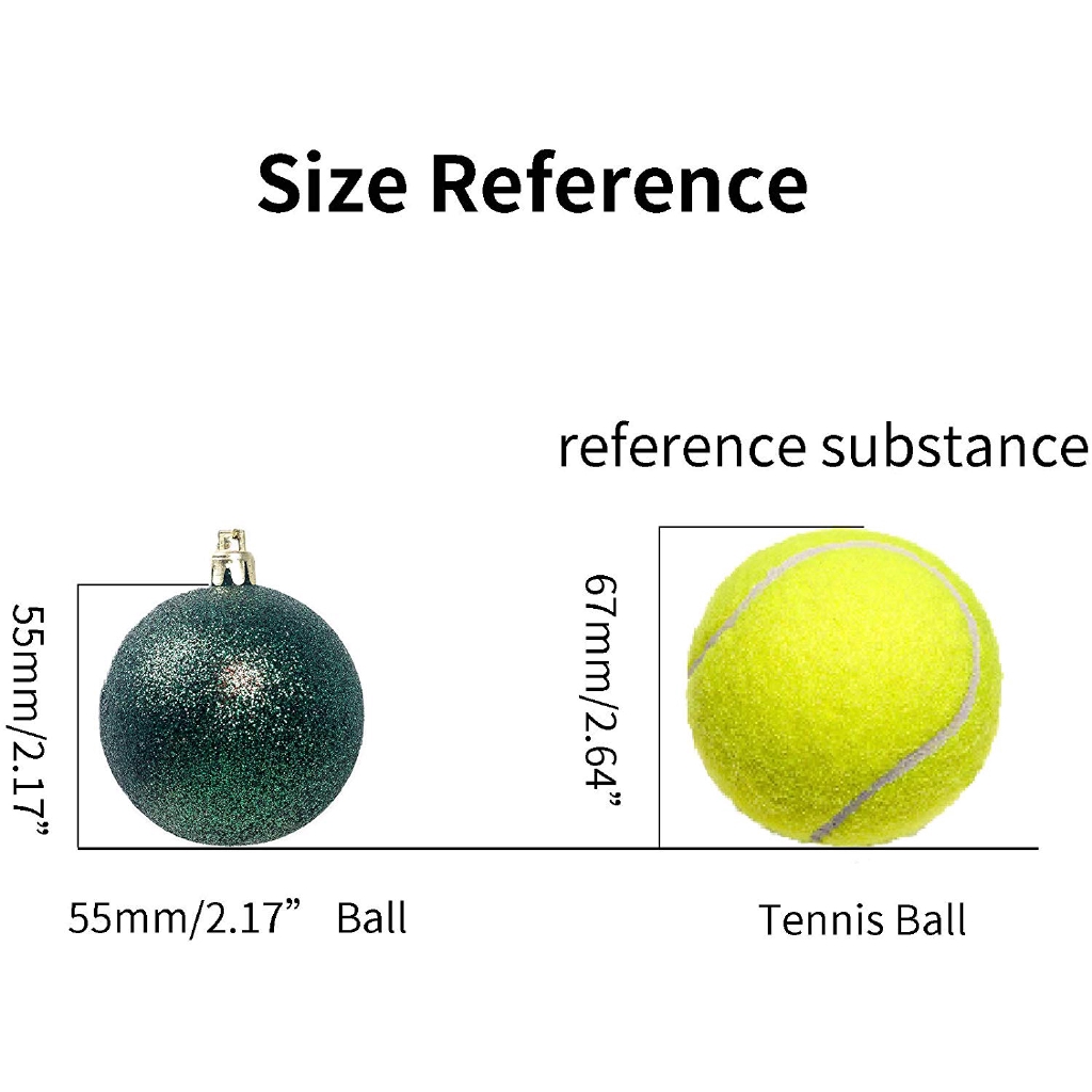 Set 12 quả châu trang trí cây thông Noel dễ thương