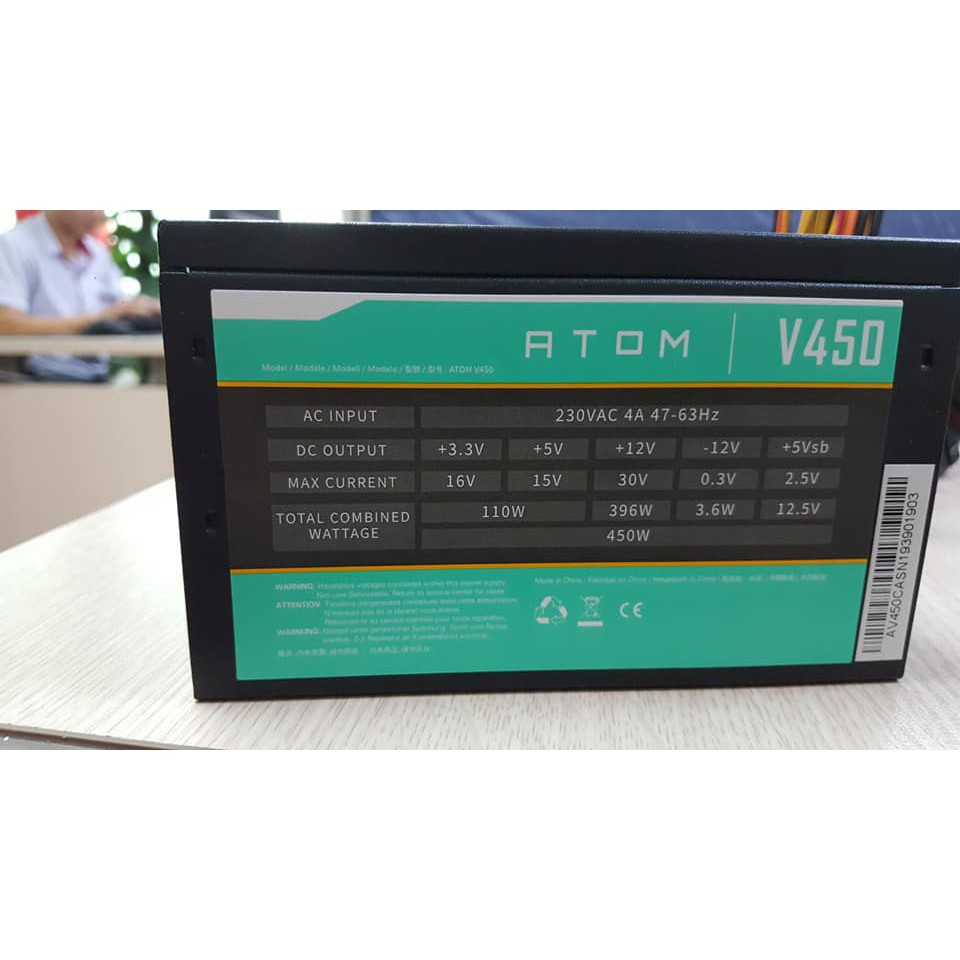 Nguồn Antec ATOM V450 - Công Suất Thực 450W - Hàng chính hãng