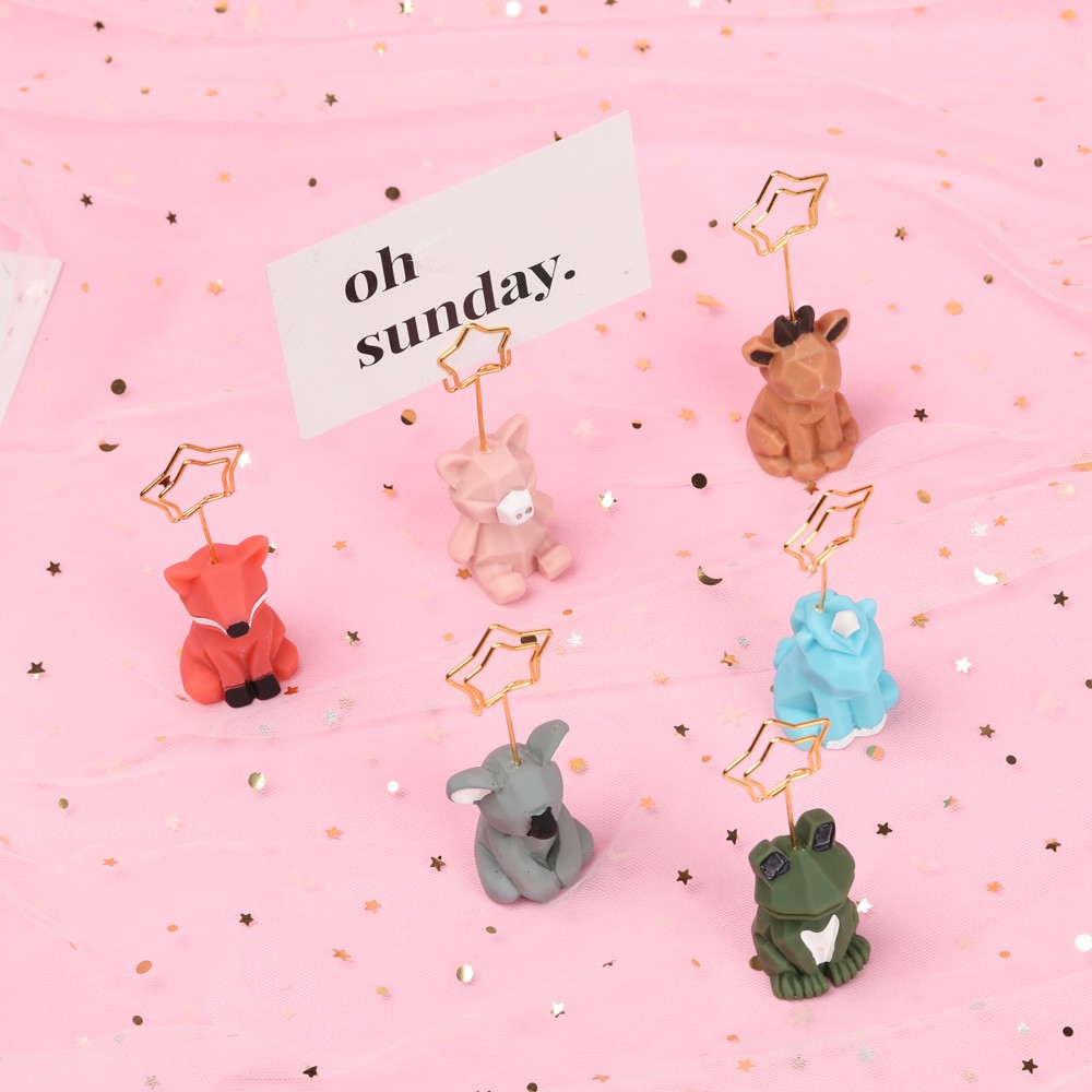 JUNE Koala Paper Clip Birthday gift Photo Stand Note holder Photo Paper Animal shape Kawaii Desk Decorative Memo Clips