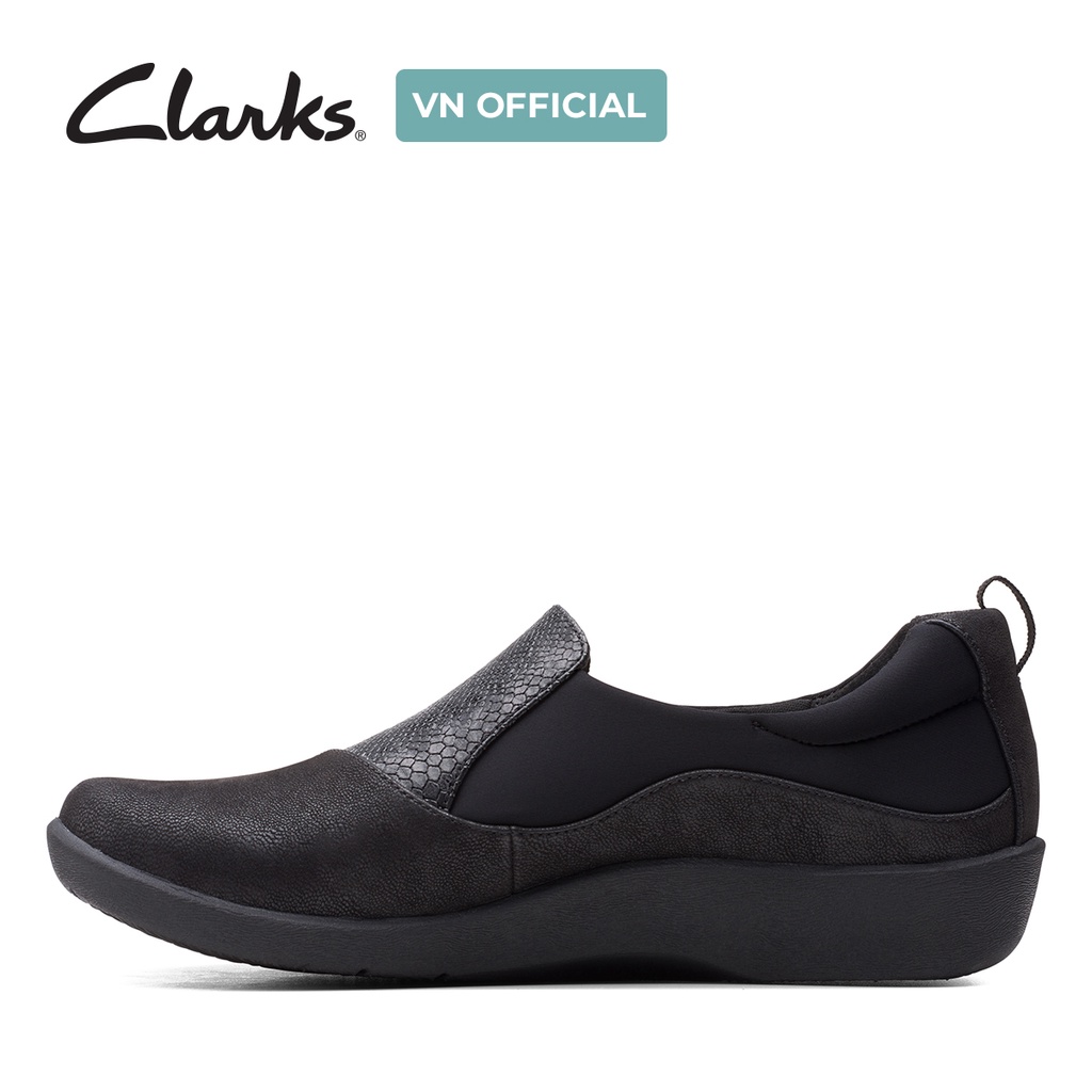 Giày lười nữ CLARKS Sillian Paz MÀU Black Snake
