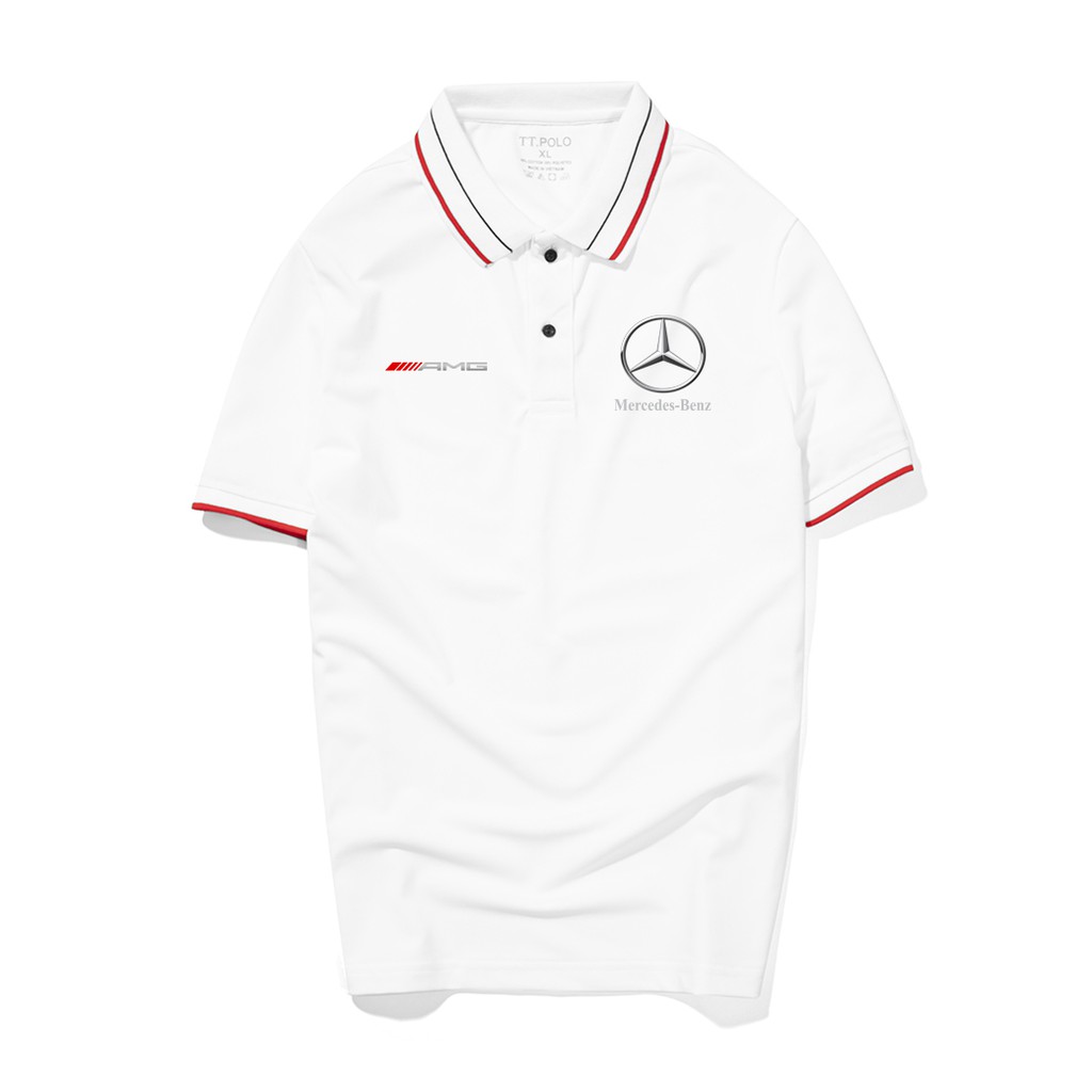 Áo thun Polo Mercedes Cao Cấp - Polo Merc có cổ Logo Hãng Xe Ô tô nhiều màu sang trọng, lịch lãm, đẳng cấp